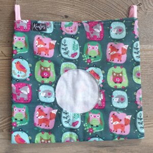 hooizak groen hertjes vogeltjes