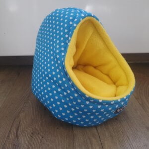 theemuts blauw met geel